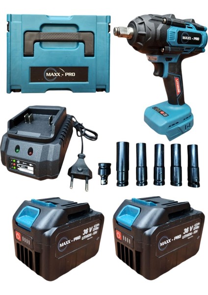 Max Pro 1100NM Tork 15 Pilli 2 Batarya 1 Şarj Aleti