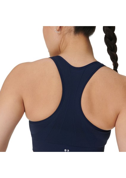 Stamina Seamless Sports Bra Kadın Mavi Fitness Bra fırsatları