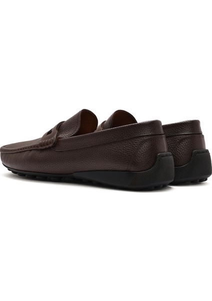 Erkek Kahverengi Deri Casual Loafer 25SFD7551FT