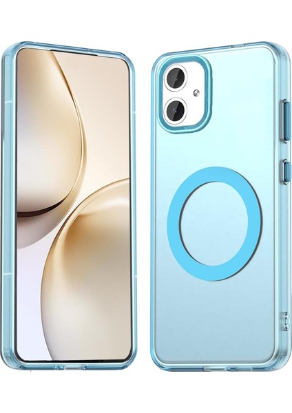 Samsung Galaxy A06 Kılıf Kamera Çıkıntılı Mat Magsafe Şarj Özellikli Kenarları Renkli Premium Sert Kapak