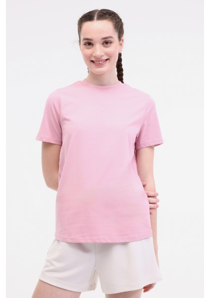 Wl Robı 11MS468 5fx Pembe Kadın Kısa Kol T-Shirt