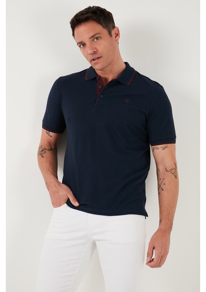 Pamuk Düğmeli Slim Fit Polo Yaka T Shirt Erkek Polo Yaka T Shirt 5902118