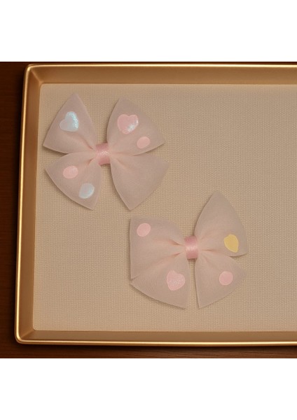 Kalp Detaylı Fiyonklu Kız Çocuk Pens Toka