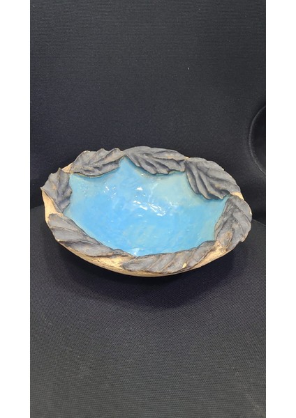 L'atelier Aliye Dörtler Çanak Kase Seramik El Yapım 25X25X8CM Handmade Sanat Kıbrıs Tarz 1 Adet