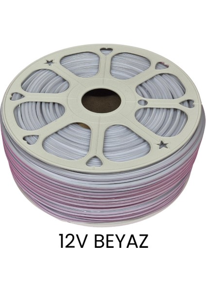 12V Beyaz Neon Şerit LED 100 Metre