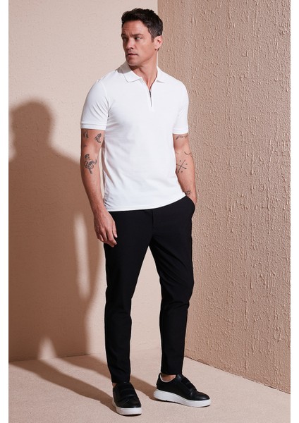 Streç Regular Fit Normal Bel Düz Paça Jogger Pantolon Erkek Pantolon CF25617953