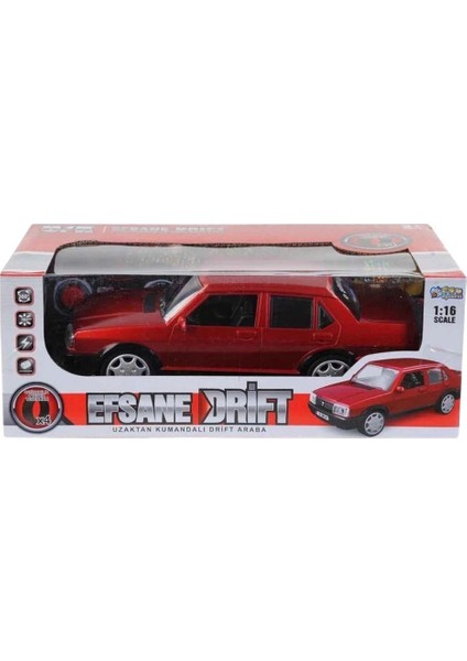 1:16 Efsane Drift Uzaktan Kumandalı Şarjlı Tofaş Araba - Kırmızı