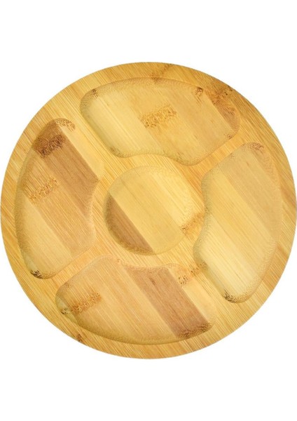 5 Bölmeli Bambu Sunum Tepsisi 20 cm