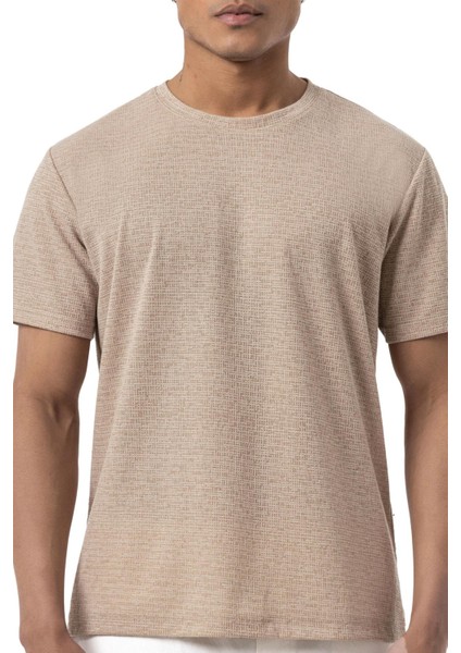 Keten Bisiklet Yaka T-Shirt