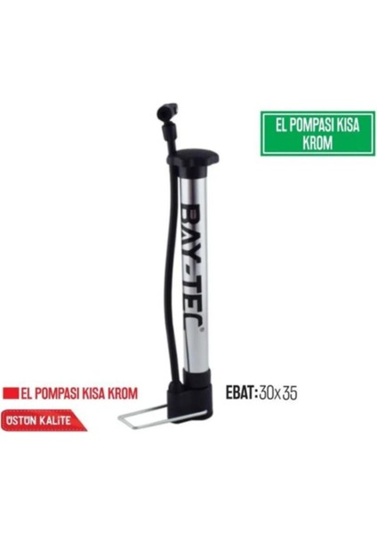 Bay-Tec El Pompası Kısa Krom