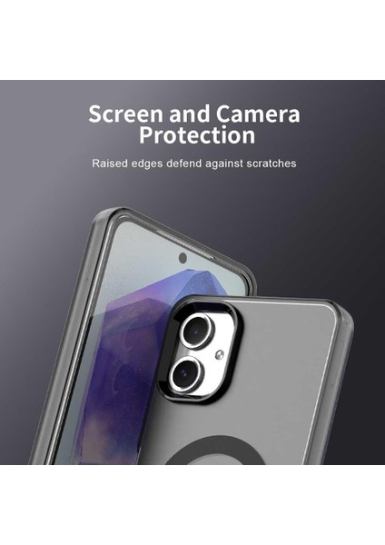 Samsung Galaxy A06 Kılıf Kamera Çıkıntılı Mat Magsafe Şarj Özellikli Kenarları Renkli Premium Sert Kapak modelleri