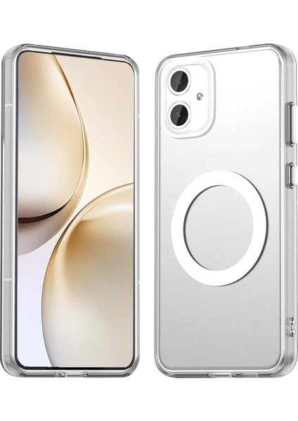 Samsung Galaxy A06 Kılıf Kamera Çıkıntılı Mat Magsafe Şarj Özellikli Kenarları Renkli Premium Sert Kapak