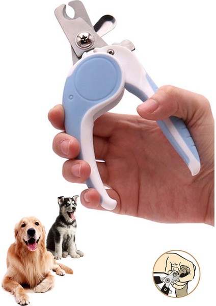 Wf Çelik Uçlu Mavi Kedi Köpek Büyük Tırnak Makası CIN310MV