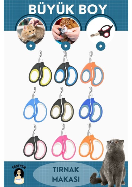 Büyük Boy Kedi Köpek Tırnak Makası