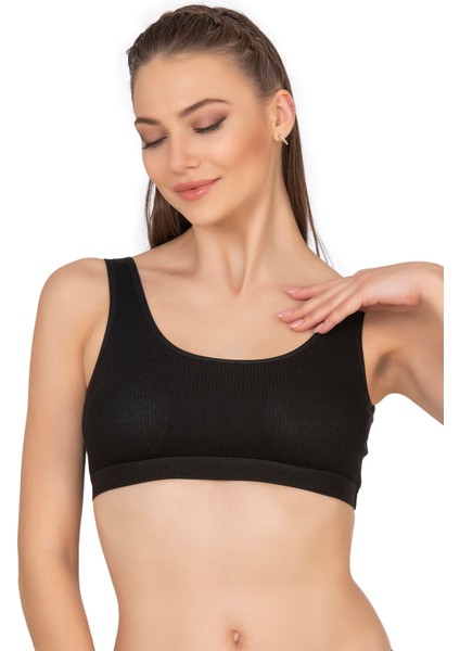 Özkan 27408 Kadın Viskon Kumaş Çıkarılabilir Pedli Balensiz Kaşkorse Kalın Askılı Sütyen Büstiyer fırsatları