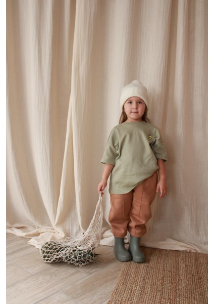 Avokado Nakışlı Oversize T-Shirt