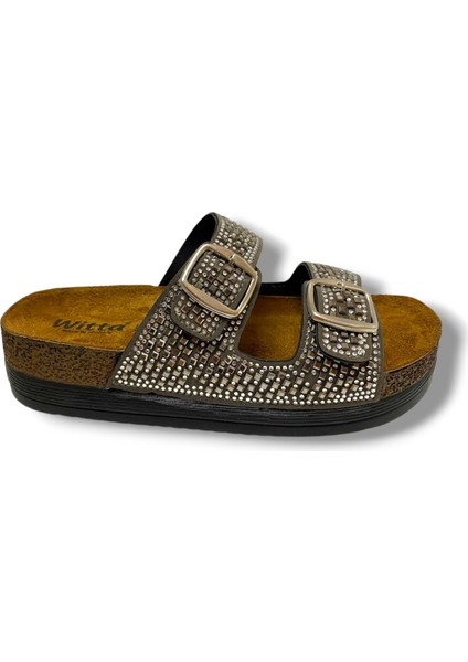55302-25 Anatomik Çift Bant Taşli Kadın Terlik fiyatları