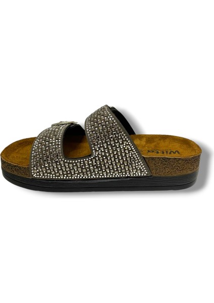 55302-25 Anatomik Çift Bant Taşli Kadın Terlik modelleri