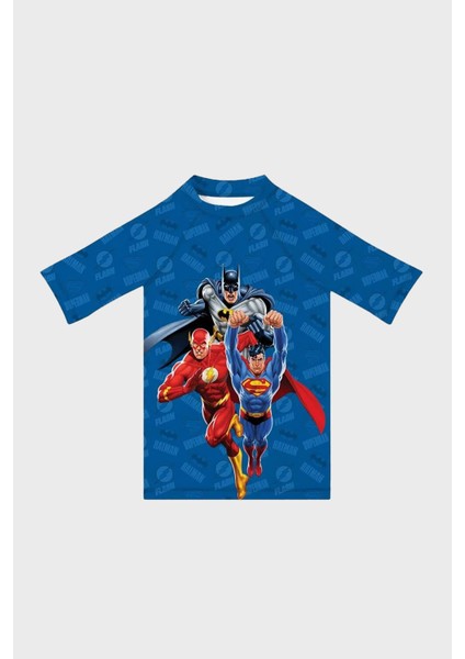 Avengers Baskılı Uv Korumalı Kısa Kollu Mayo T Shirt Erkek Çocuk T Shirt ST2532010003