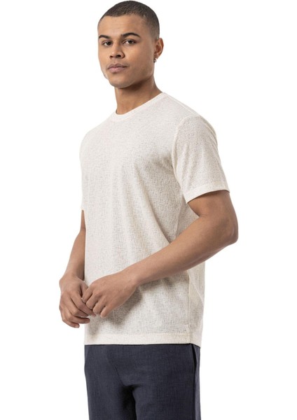 Keten Bisiklet Yaka T-Shirt