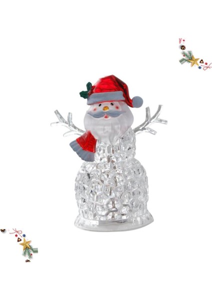 Noel Baba Değişken Işıklı Wireless Biblo Pilli Housoutil Masaüstü 23CM Stil Modern Akrilik 1 Adet fiyatları