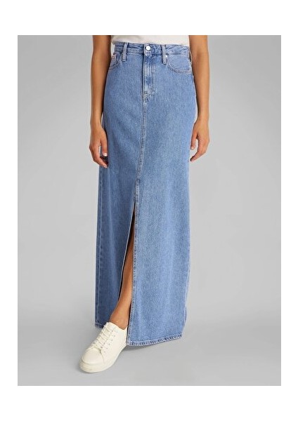 A-Lıne Maxı Denım Skırt