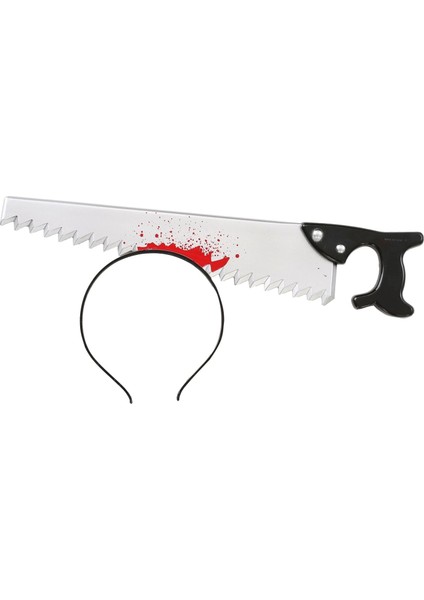 Kafaya Saplanmış Halloween Kanlı Testere Şaka Tacı (5047)