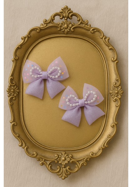 Boncuk Detaylı Fiyonklu Pens Toka