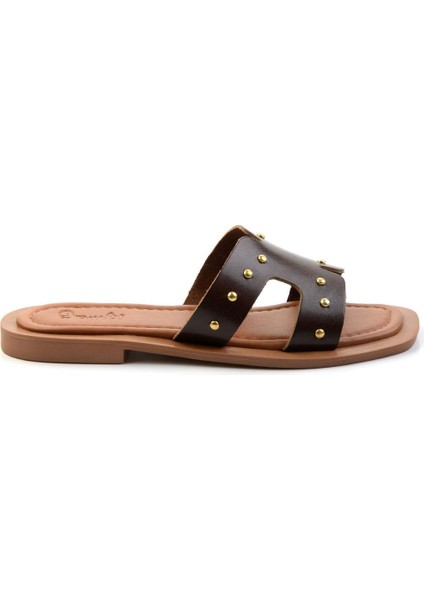 Kahve Leather Kadın Terlik K04826053603