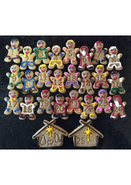 Gingerbread Man Advent Takvim Kurabiye Kalıbı Seti