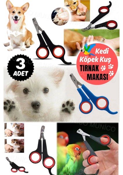 3 Adet Kedi & Köpek Yavrusu Tırnak Kesme Makası Kırılmaz Kopmaz Veterinerlerin Tercihi Önerdiği