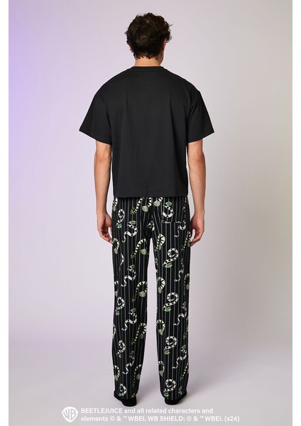 Beetlejuice Baskılı Pijama Altı
