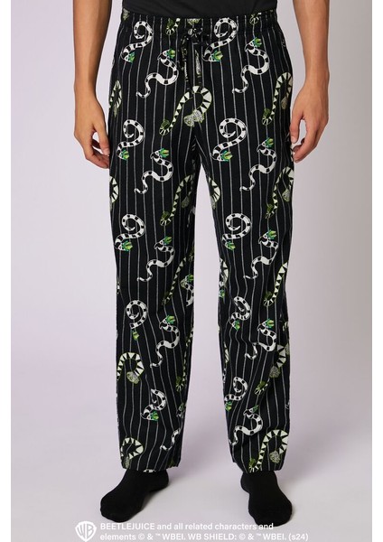 Beetlejuice Baskılı Pijama Altı