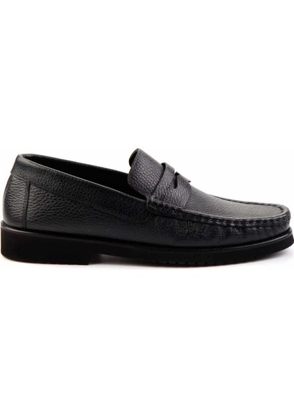 Siyah Leather Erkek Loafer Ayakkabı E01194032340