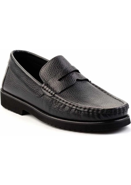 Siyah Leather Erkek Loafer Ayakkabı E01194032340