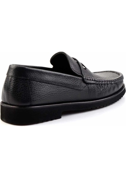 Siyah Leather Erkek Loafer Ayakkabı E01194032340