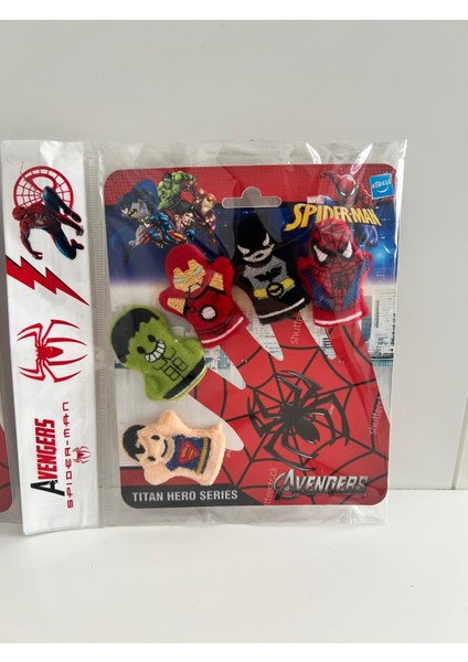Kukla Parmaklar Avengers Hulk-Batman-Demiradam-Örümcekadam-Süperman 5 Li Karakter Serisi