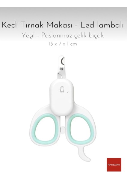 LED Lambalı Tırnak Makası-Küçük-Yeşil