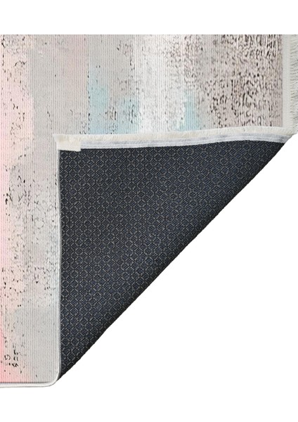 Pastel Renkli Modern Halı – Soft Geçişli Desen, Yıkanabilir, Kaymaz Taban