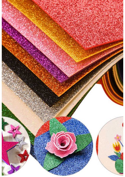 50X70CM Simli Eva 10 Renk Karışık fırsatları