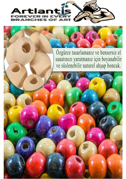 Renkli Ahşap Boncuk 20MM 20 Li 1 Paket Renkli Ahşap Boyalı Yuvarlak Doğal Boncuklar Saç Takı Tasarım Ektinlik Kreş Okul modelleri