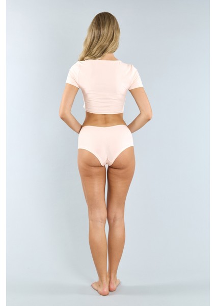Pamuklu Pembe Basic Kadın Boxer Külot 3'lü Paket