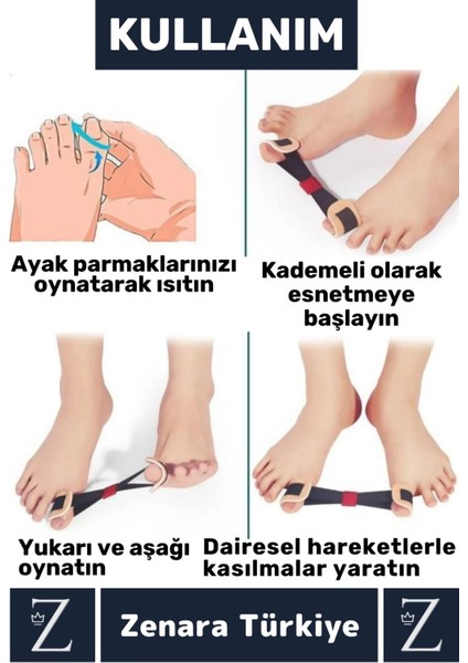 Premium Yumuşak Dokulu Rahat Kötü Görünüm Düzelten Fizyoterapi Ayak Baş Parmak Egzersiz Lastiği