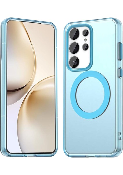 Samsung Galaxy S25 Ultra Kılıf Kamera Çıkıntılı Mat Magsafe Şarj Özellikli Kenarları Renkli Premium Sert Kapak