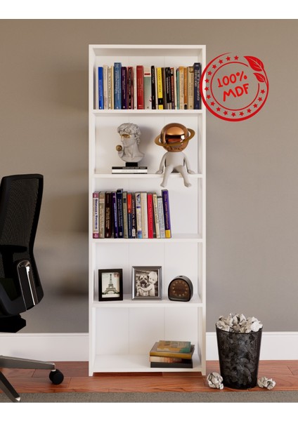 Mdf 5 Raflı Kitaplık