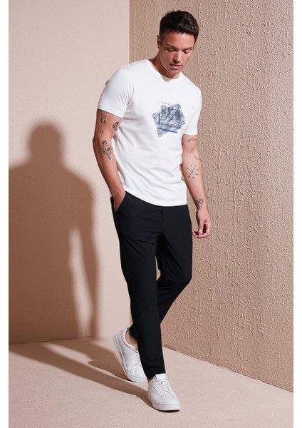 Streç Regular Fit Normal Bel Düz Paça Jogger Pantolon Erkek Pantolon CF25617801