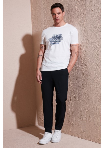 Streç Regular Fit Normal Bel Düz Paça Jogger Pantolon Erkek Pantolon CF25617801