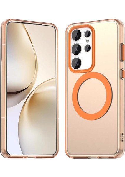 Samsung Galaxy S25 Ultra Kılıf Kamera Çıkıntılı Mat Magsafe Şarj Özellikli Kenarları Renkli Premium Sert Kapak