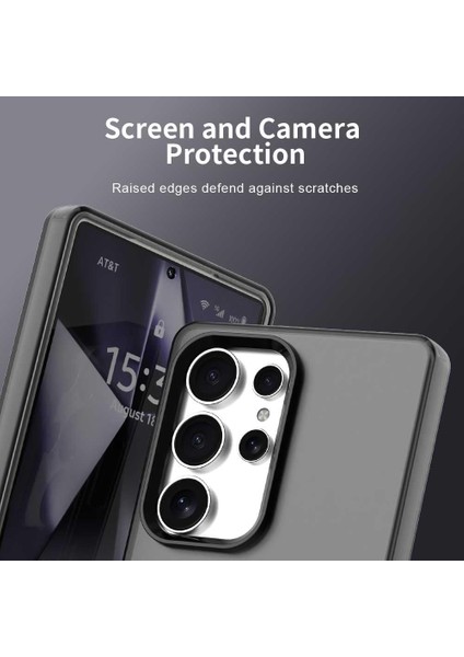 Samsung Galaxy S25 Ultra Kılıf Kamera Çıkıntılı Mat Magsafe Şarj Özellikli Kenarları Renkli Premium Sert Kapak modelleri