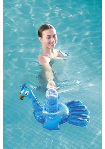 34127 Peacock Mavi Içecek Bardak Tutacağı 34,5 Cm